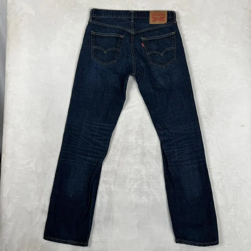 Levi's 559 Jeans Mens 31x34 Blue Relaxed Straight Denim Dark Wash Pants